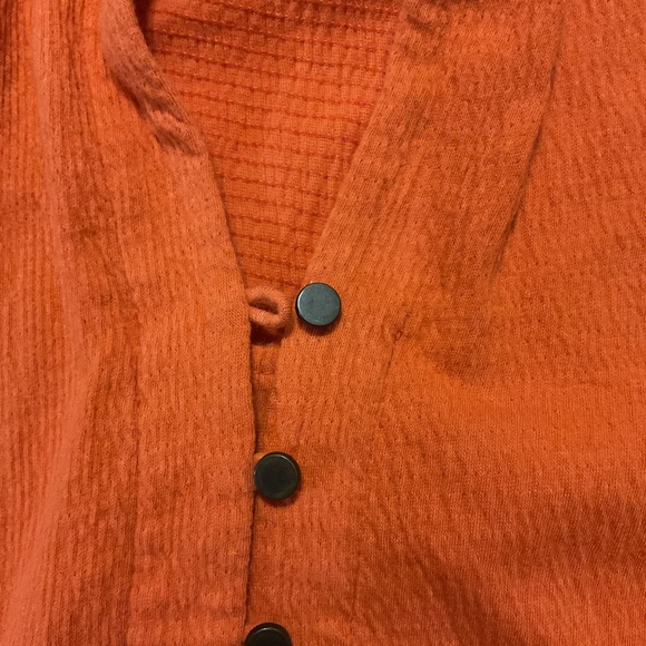 Lucky Brand Women’s Button Down Tank Top Orange Collared - Picture 7 of 9